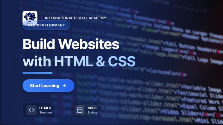 دورة في إنشاء و تصميم المواقع باستخدام html & css