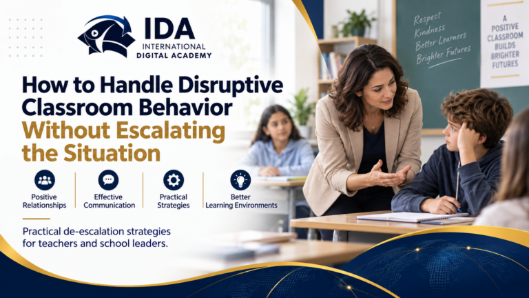 How to Handle Disruptive Classroom Behavior Without Escalating the Situation