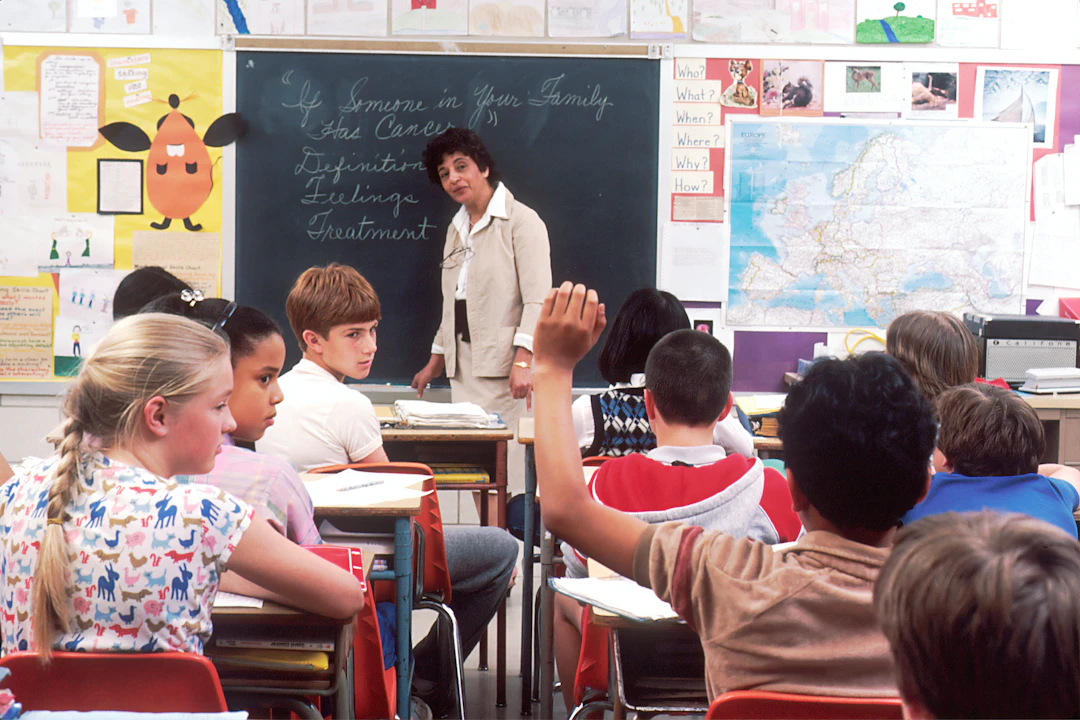 Teacher establishing clear expectations as part of proactive classroom behavior management