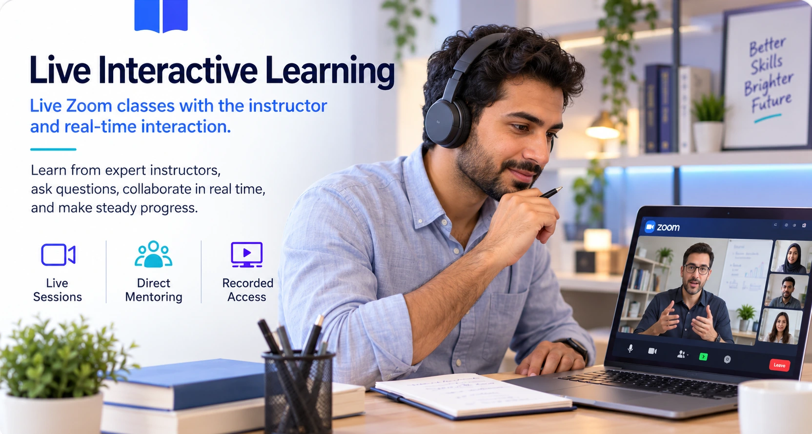 Instructor leading remote learning